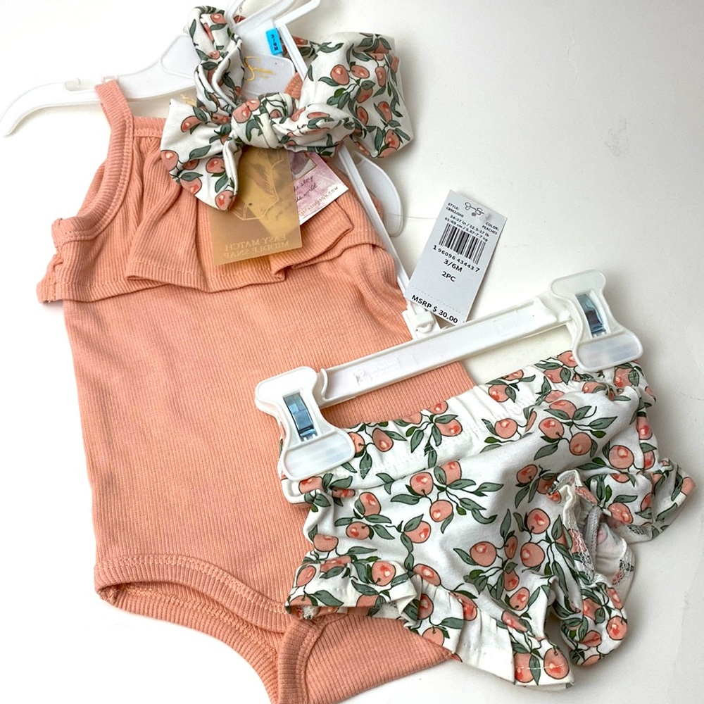 Jessica Simpson baby girl 3 piece outfit NWT!, size 3/6 mos.